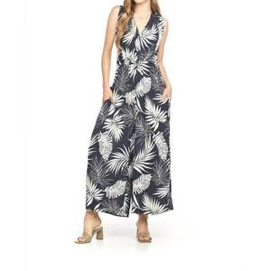 NEW MIMI K palm jumpsuit in blue